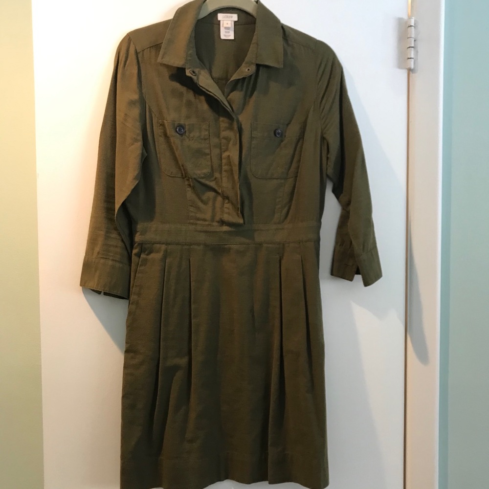J. Crew Olive Green Dress